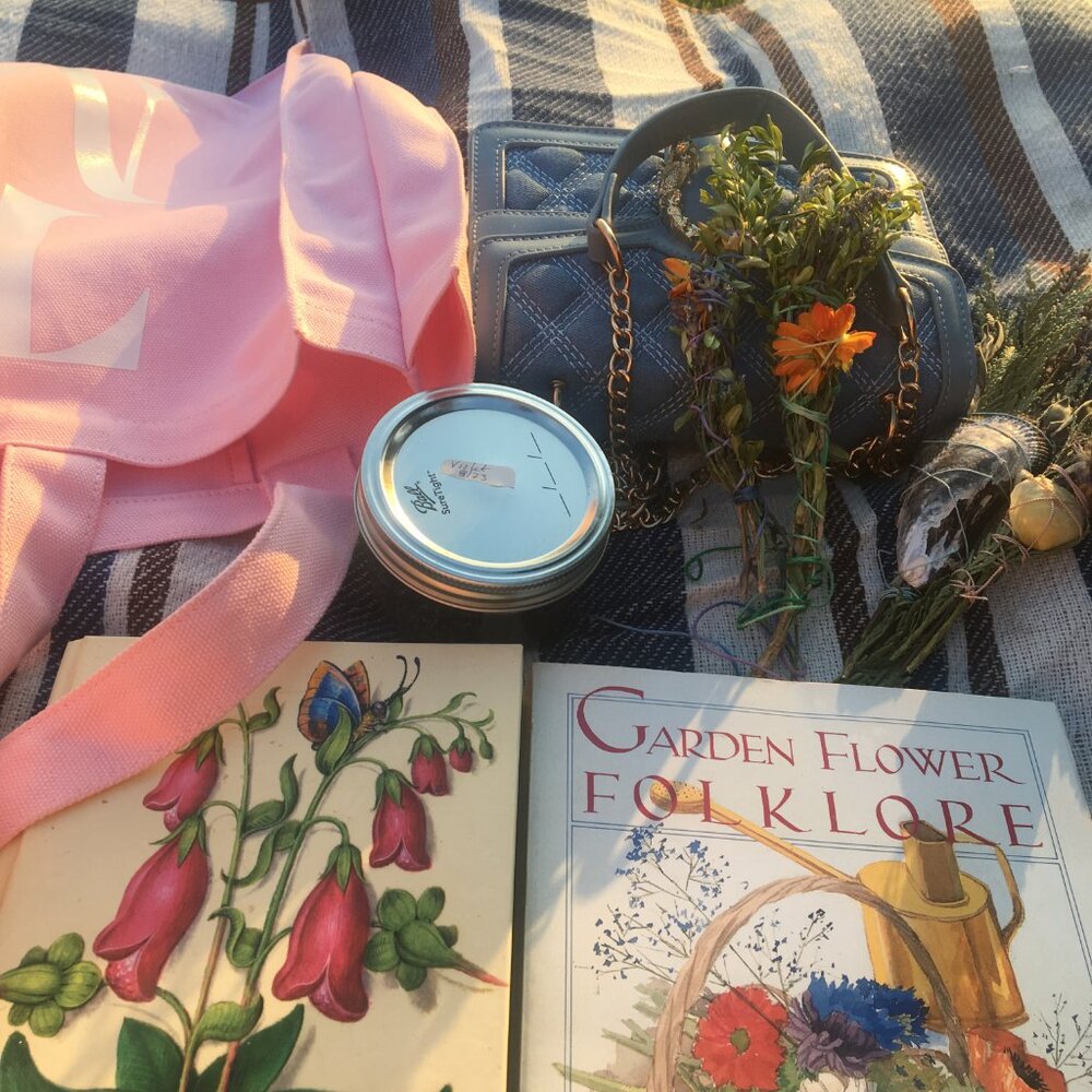 Litha summer sun beach wand handmade rose seashell lavender marigold smudge wand - Picture 3 of 3